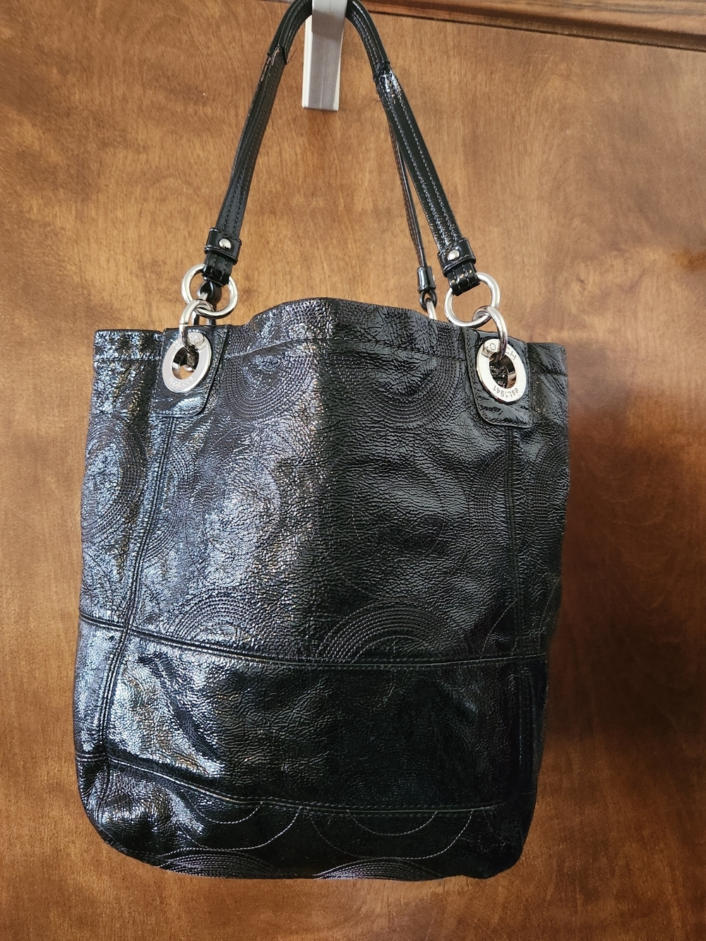 Coach Alex Patent Leather Tote Bag - Picture 5 of 16
